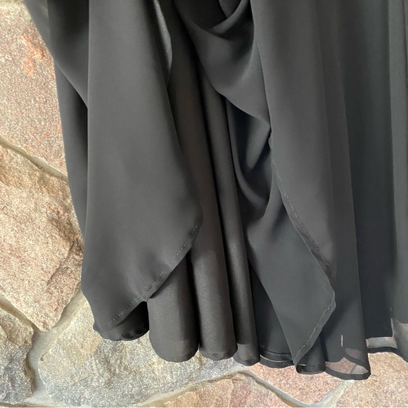 Beautiful long black full skirt. Hand made! - Picture 4 of 5